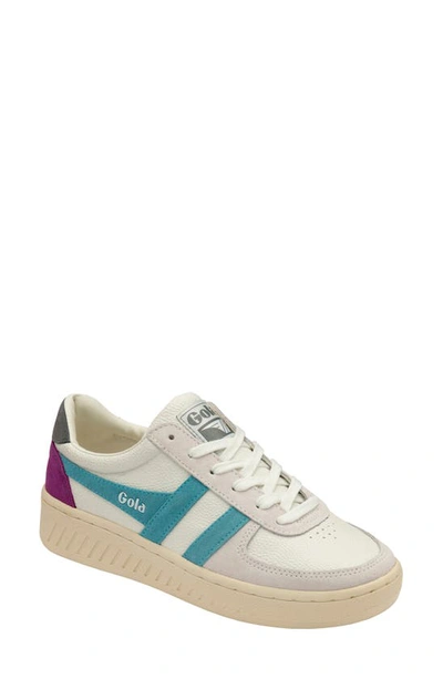 Gola Classics Grandslam Trident Sneaker In White/ Ocean/ Ash