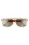 Tom Ford 58mm Philippe Polarized Rectangular Sunglasses In Shiny Beige/green