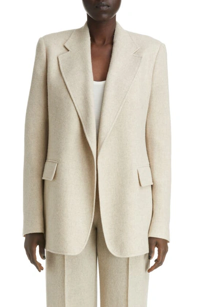 Chloé Wool & Recycled Cashmere Blazer In Green