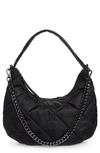 Mz Wallace Bowery Quilted Nylon Shoulder Bag In Black