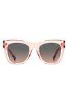 Missoni 51mm Gradient Square Sunglasses In Peach/ Grey Shaded Pink