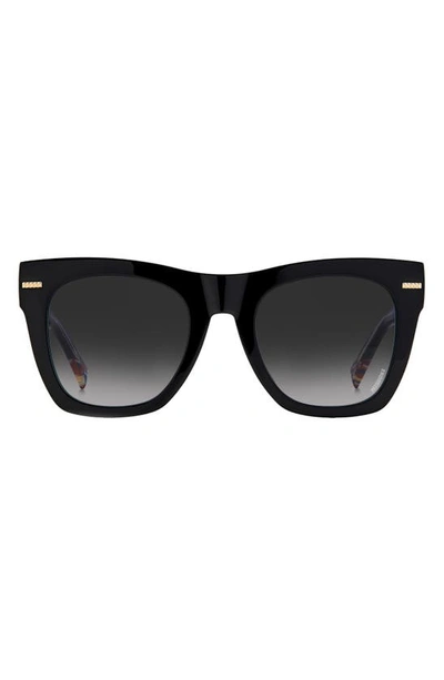 Missoni 51mm Gradient Square Sunglasses In Black/ Grey Shaded
