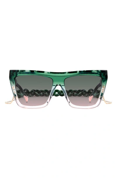 Missoni 59mm Gradient Square Sunglasses In Green Pink/ Green Pink
