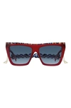 Missoni 59mm Gradient Square Sunglasses In Burgundy/ Blue Shaded