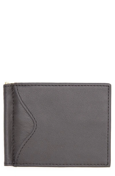 Royce New York Personalized Rfid Leather Money Clip Card Case In Black- Deboss