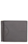 Royce New York Personalized Rfid Leather Money Clip Card Case In Black- Silver Foil