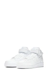 Nike Air Force 1 '07 Mid Dd9625-100 Womens White Athletic Basketball Shoes Btv76 In White/ White/ White