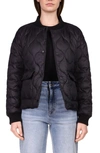 Sanctuary Vancouver Quilted Bomber Jacket In Black Night
