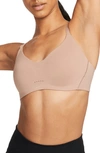 Nike Women's Alate Minimalist Light-support Padded Sports Bra In Desert Dust/ Red Bark