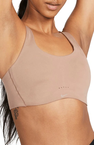 Nike Women's Alate Coverage Light-support Padded Sports Bra In Brown