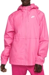 Nike Women's  Sportswear Essential Repel Woven Jacket In Pinksicle/white