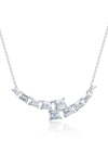 Crislu Oppulent Drops Pendant Necklace In Platinum