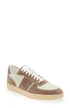 Collegium Pillar Destroyer Low Top Sneaker In White/ Brown