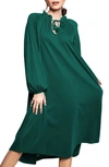 Petite Plume Garbo Bordeaux Luxe Pima Cotton Nightgown In Evergreen