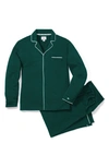 Petite Plume Men's 2-piece Luxe Pima Evergreen Pajama Set In Green