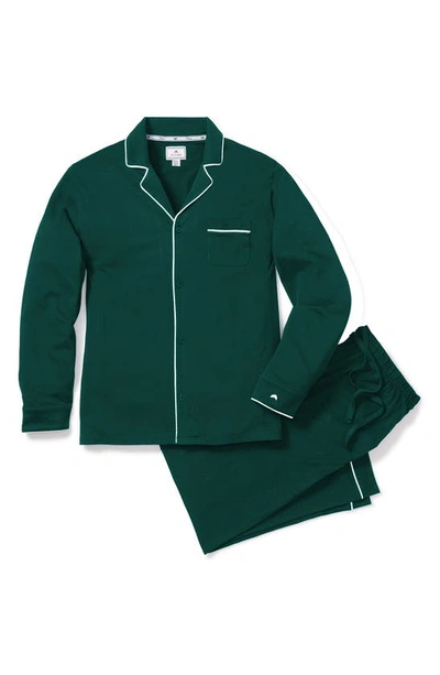 Petite Plume Men's 2-piece Luxe Pima Evergreen Pyjama Set In Green