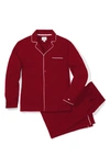 Petite Plume Men's Pima Knitted Cottom Pajamas In Bordeaux