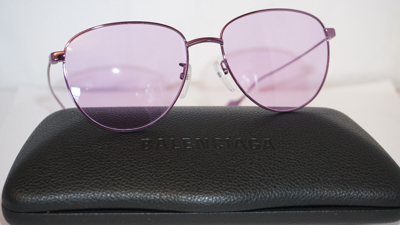 Pre-owned Balenciaga Sunglasses Aviator Purple Purple Bb0088sk 003 57 17 145