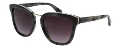 Pre-owned Lanvin Designer Sunglasses Navy Blue Marble/smoke Rose Gradient Sln728-96nx-52mm In Multicolor