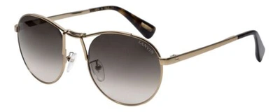 Pre-owned Lanvin Designer Sunglasses Gold Havana Tortoise / Grey Gradient Sln083-08ff-53mm In Multicolor