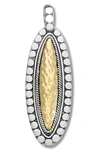 Samuel B. 18k Gold & Sterling Silver Hammered Pendant In Silver And Gold