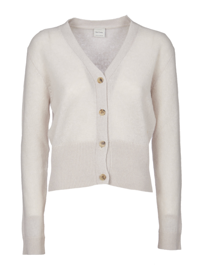 Paul Smith Womens Knitted Cardigan With Button In Brown