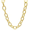 ADORNIA WATER RESISTANT OVAL LINK CHAIN NECKLACE