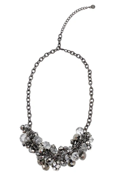 Adornia Cluster Statement Necklace In Silver