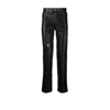 HELIOT EMIL SECLUSE LEATHER TROUSERS - MEN'S - POLYESTER/LAMBSKIN,AW22M10078L01BLK0118756055