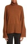 Loulou Studio Maren Cashmere Turtleneck Sweater In Choco