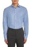 Jack Victor Greene Cotton Button-up Shirt In Blue / White