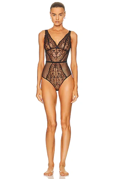 Agent Provocateur Leni Sheer Bodysuit In Black