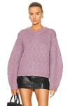 HELMUT LANG V-NECK SLUB SWEATER