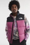 The North Face Retro Nuptse Puffer Vest In Lilac