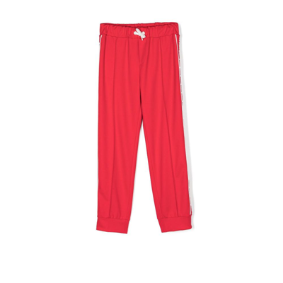 Fendi Kids Red Logo Tape Track Pants