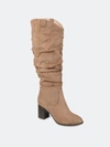 Journee Collection Women's Wide Width Aneil Boot In Beige