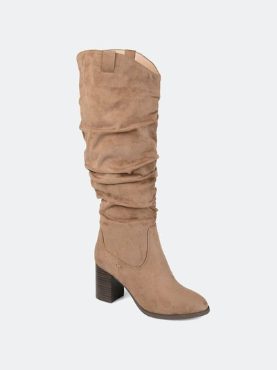 Journee Collection Women's Wide Width Aneil Boot In Beige
