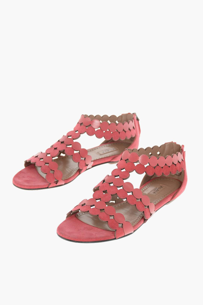 Pre-owned Alaïa Sandals In Red