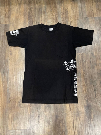 トップス JOE FOTI BY CHROME HEARTS PEPE SKULL TEE Pre-owned Chrome Hearts Joe Foti Skull Side Logo Black Pocket Tee
