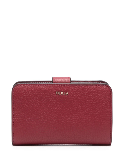 Furla Leather Logo-plaque Wallet In Red