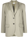 Anine Bing Quinn Single Breasted Blazer In Brown