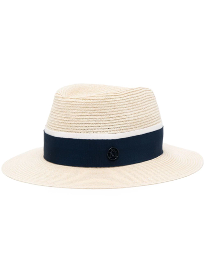 Maison Michel Neutral Andre Straw Hat In Neutrals