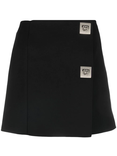 Givenchy Skirt In Technical Fibre With G Lock Buckles In Black