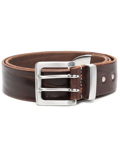 Our Legacy Brown Double Tongue Belt In Braun