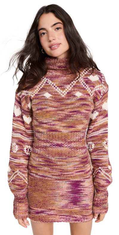 Loveshackfancy Pacifica Mini Dress In Rosewood In Multi