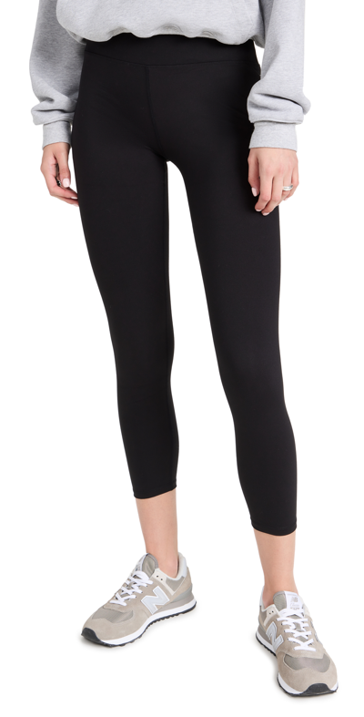 Plush Brushed Compression Leggings In Black