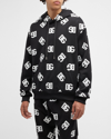 Dolce & Gabbana All-over Logo-print Cotton Hoodie In Logo Print