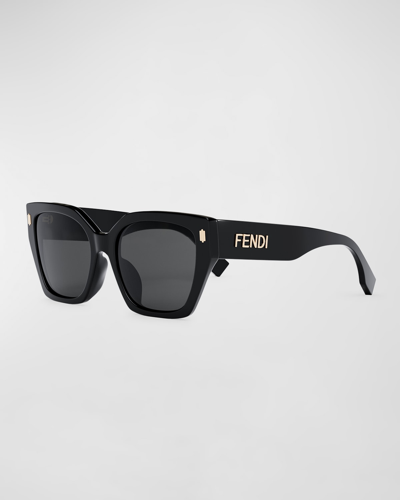 Fendi Logo Square Acetate Sunglasses In N/a