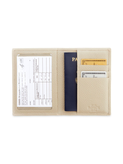 Royce New York Rfid-blocking Vaccine Card Case In Taupe