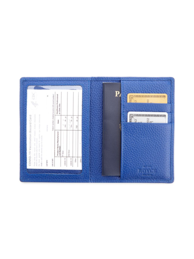 Royce New York Rfid-blocking Vaccine Card Case In Cobalt